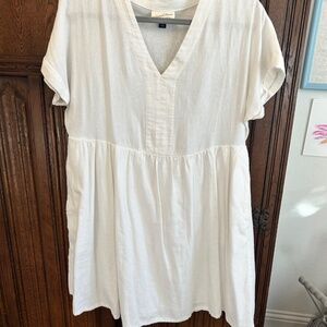 linen blend dress